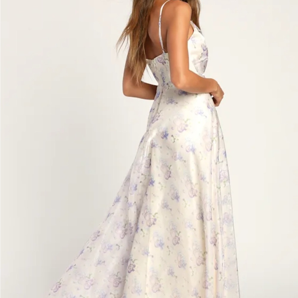 Endlessly Angelic Cream Floral Print Sleeveless Maxi Dress - Picture 3 of 7